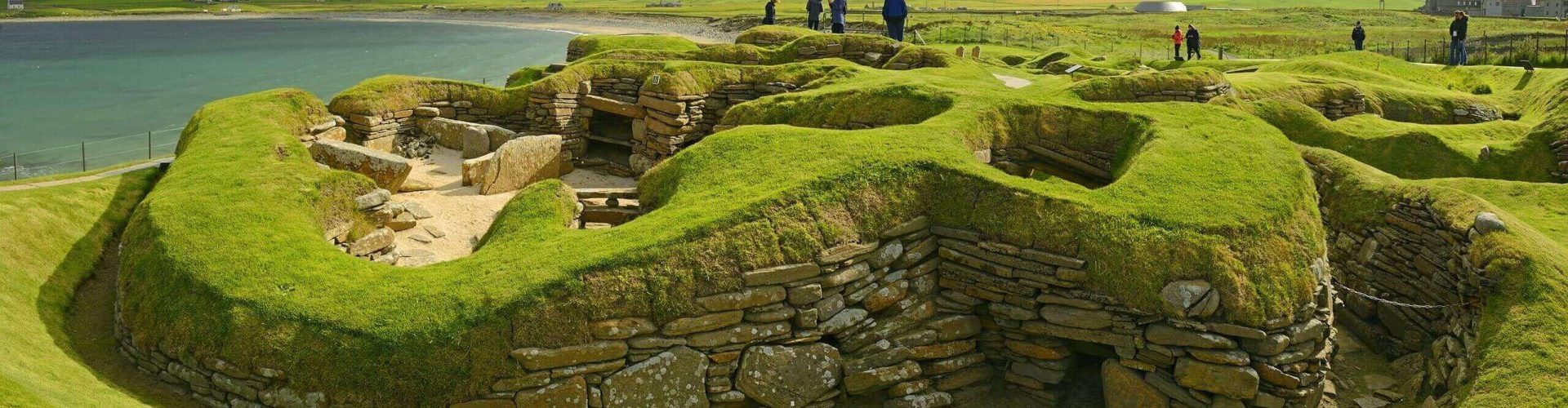 The ancient settlement of Skara Brae on the Isle of Orkney