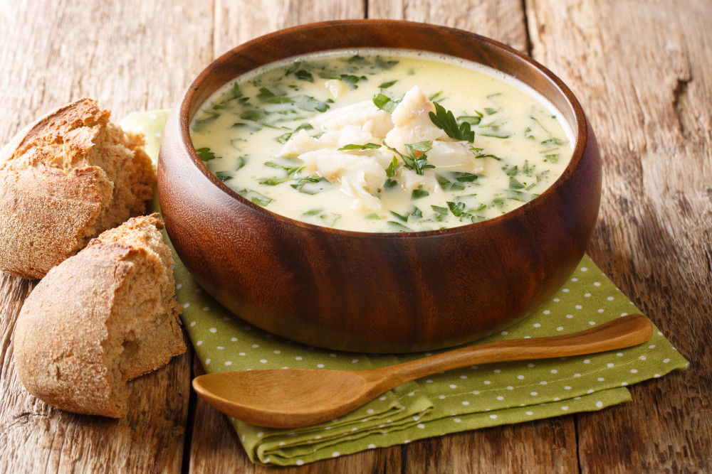 A bowl of cullen skink Scottish soup