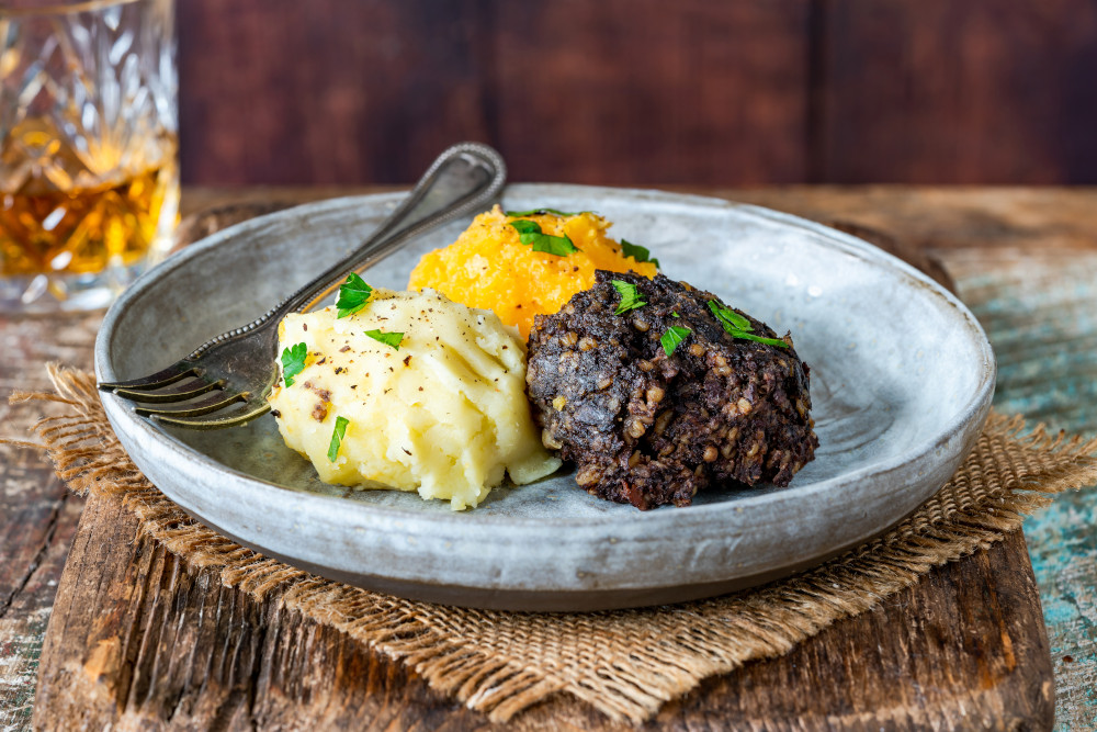 A bowl of Haggis Neeps and Tatties