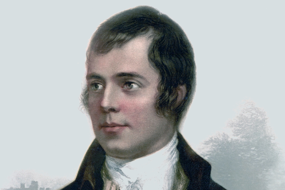 Portrait of Robert Burns, Scottish poet