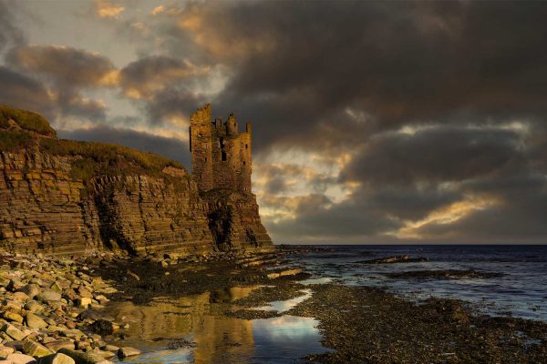 Old Keiss Castle on the North Coast 500 in Caithness