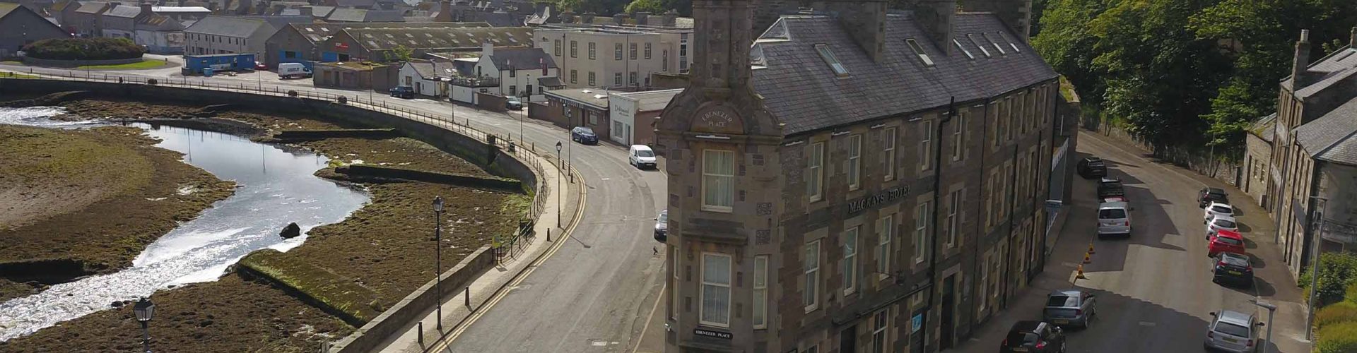 A view of Ebenezer street the shortest street in the world