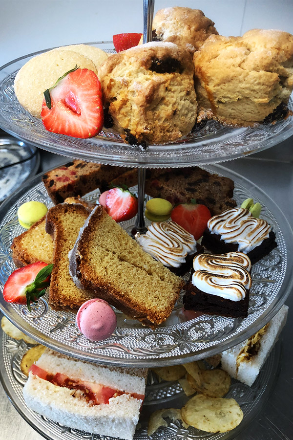 Cakes and sandwiches at Mackays Hotel Afternoon Tea