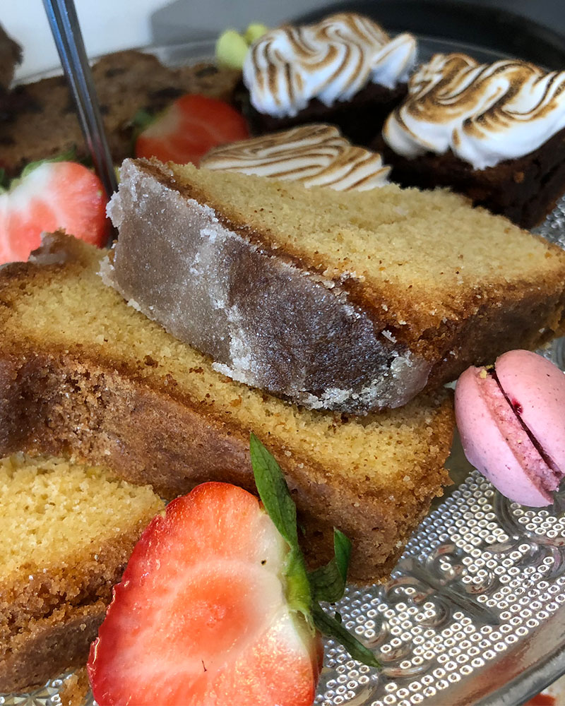 A plate of cakes