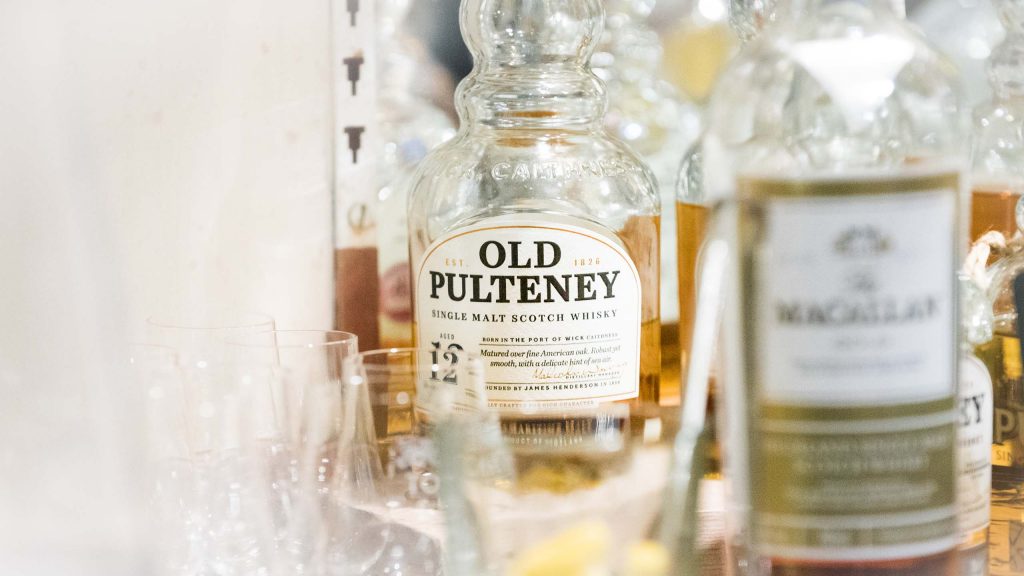 Old Pulteney whisky in Mackays Bar in Wick