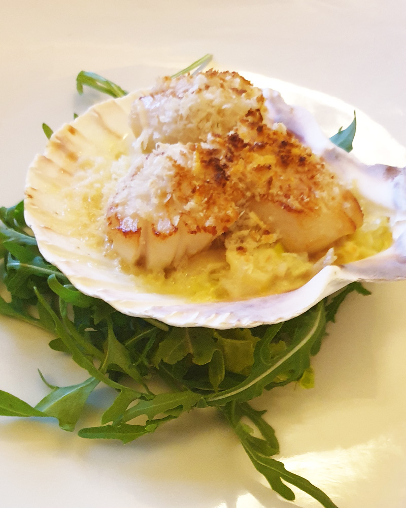 A scallop dish in No 1 Bistro in Wick