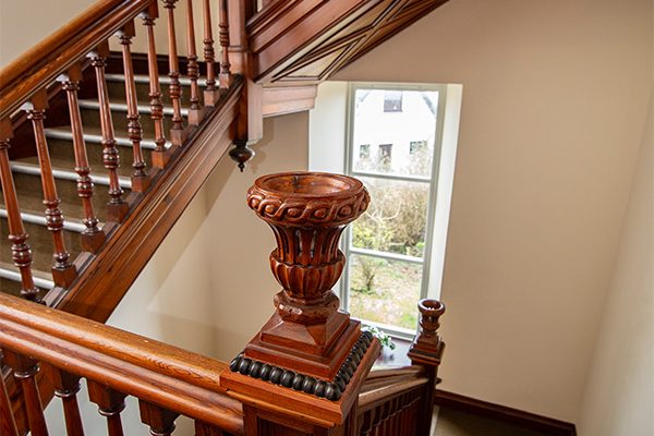 The communal stairwell at Mackays Hotel Self Catering Apartments