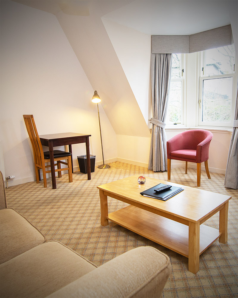 A living room in a Mackays Hotel Self Catering Apartment