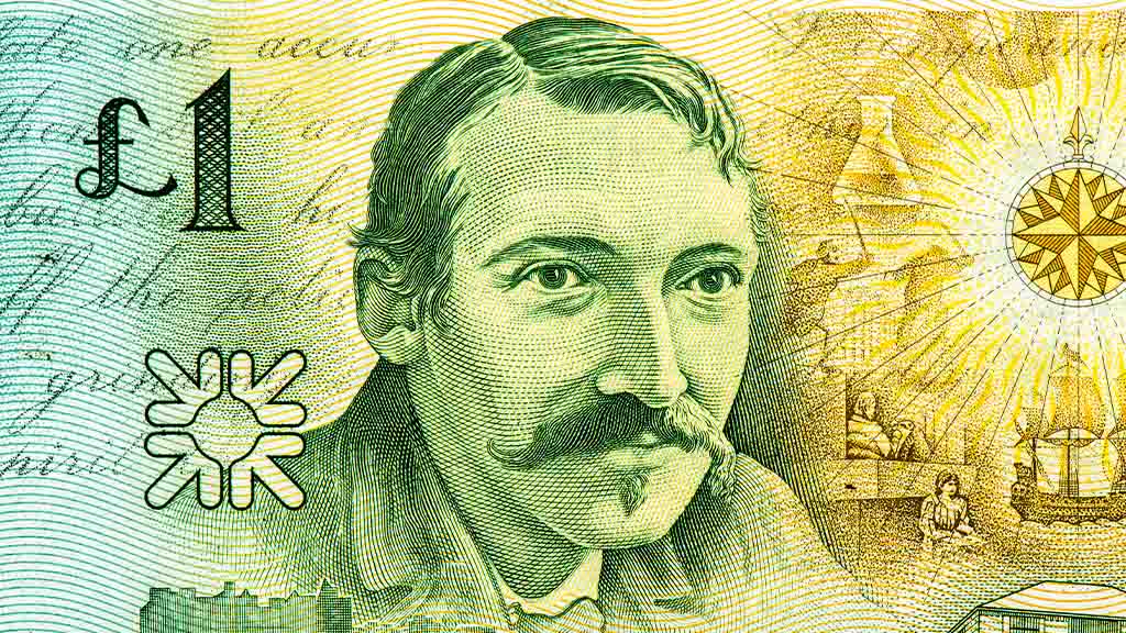 Robert Louis Stevenson on a banknote