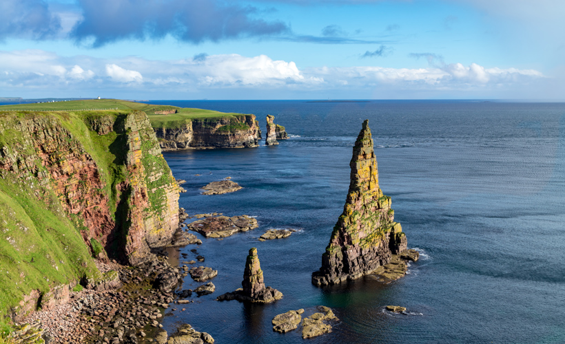 Stacks of Duncansby on Caithness coastline