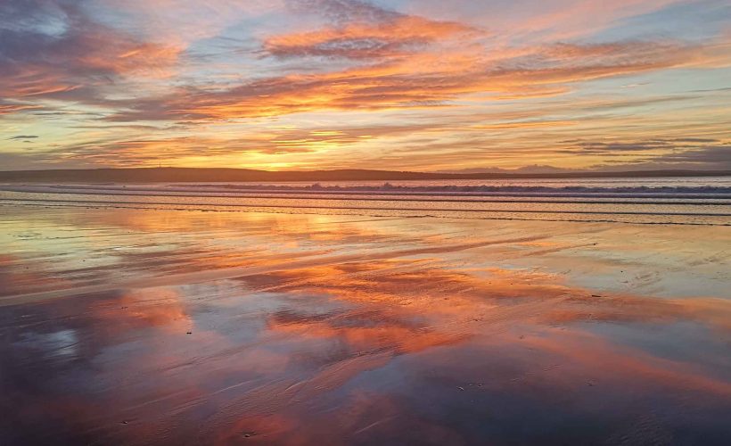 Sunset at Dunnet Beach in Caithness