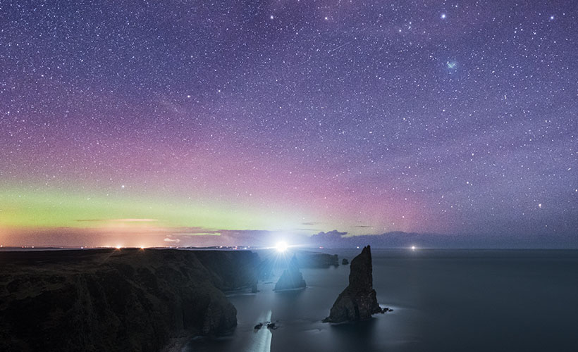 Northern lights at Duncansby