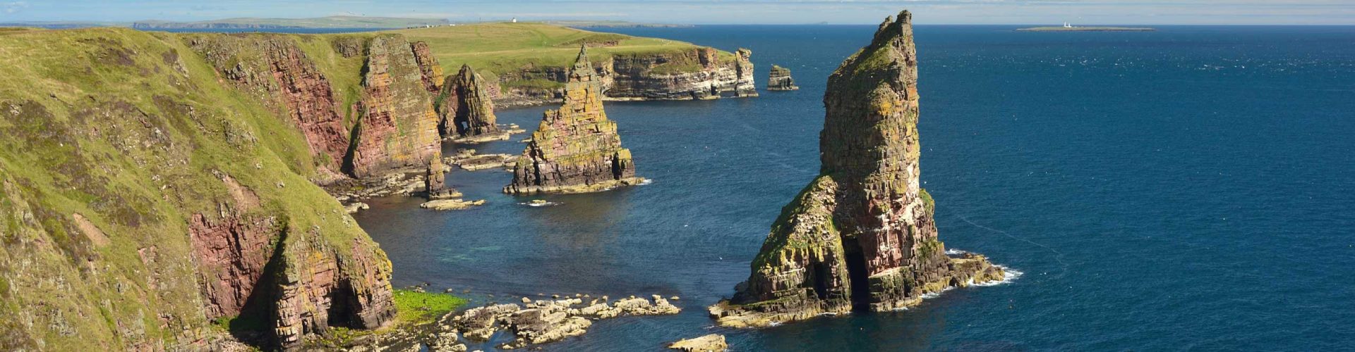 Stacks of Duncansby on Caithness coastline