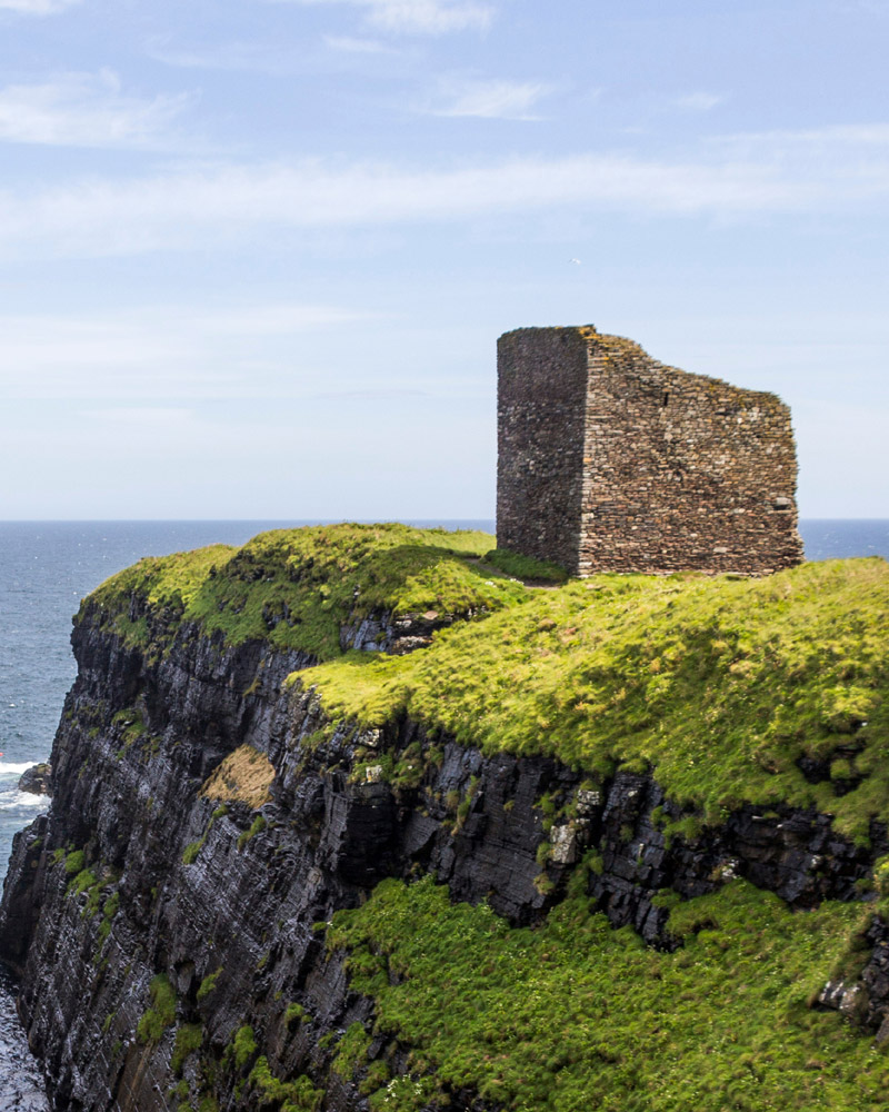 The Castle of Old Wick built on a finger of rock