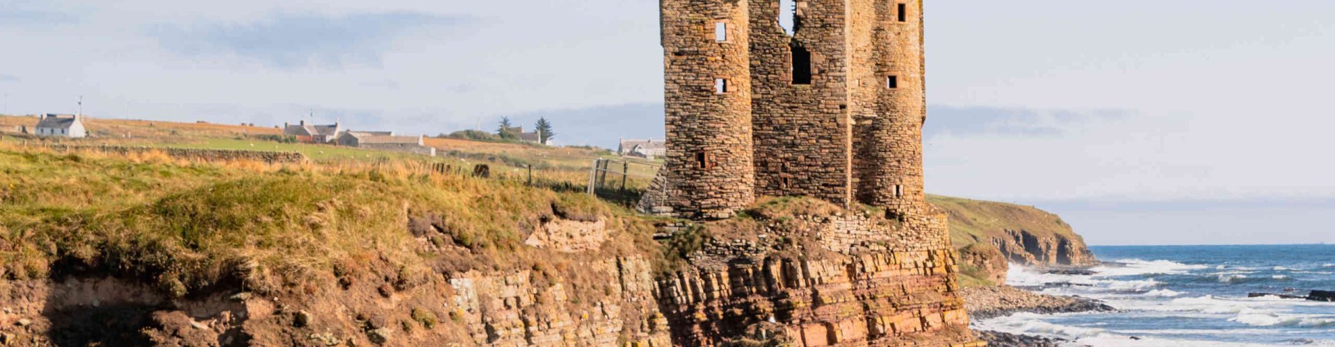 Keiss Castle in Caithness, Scotland