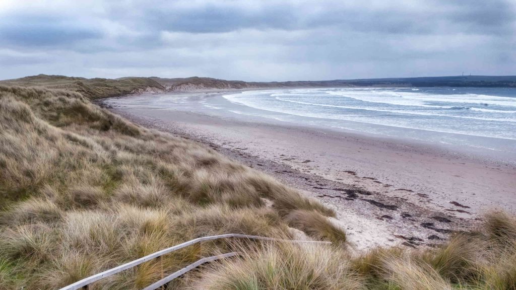 View of Dunnet Bay from the path