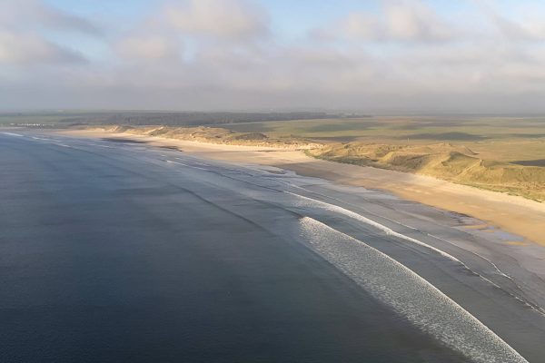 Aerial view of Dunnet Bay