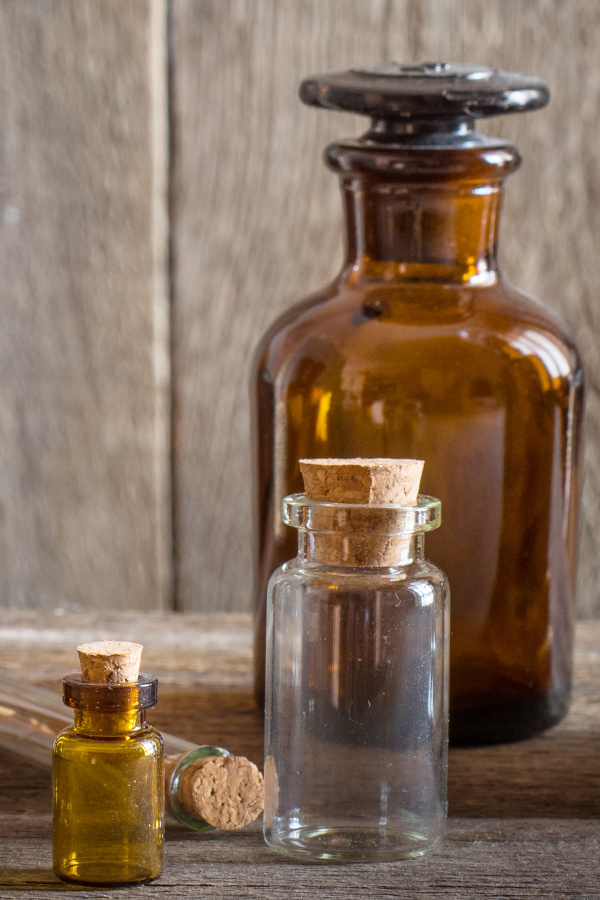 Bottles and jars of different sizes