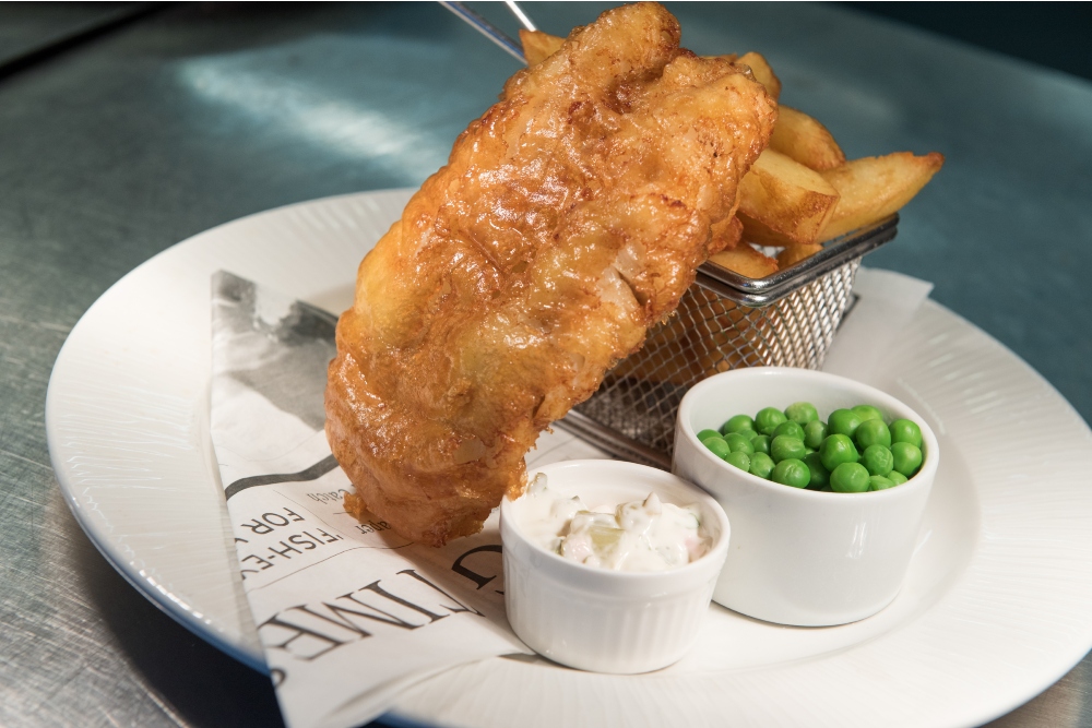 Traditional haddock and chips at No 1 Bistro