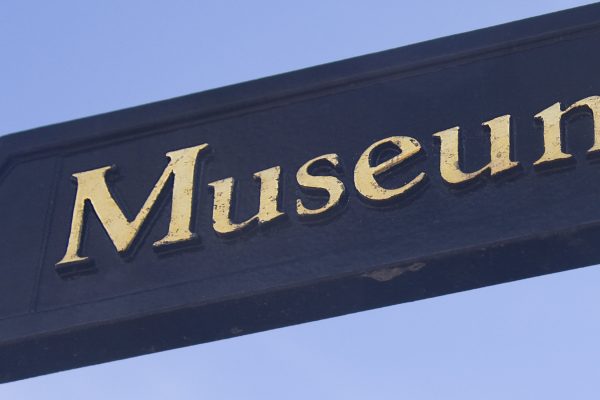 Sign pointing to local museum