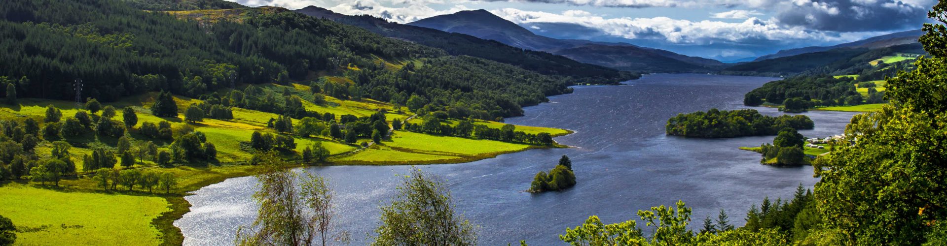 Panoramic view from Queen's View near Pitlochry