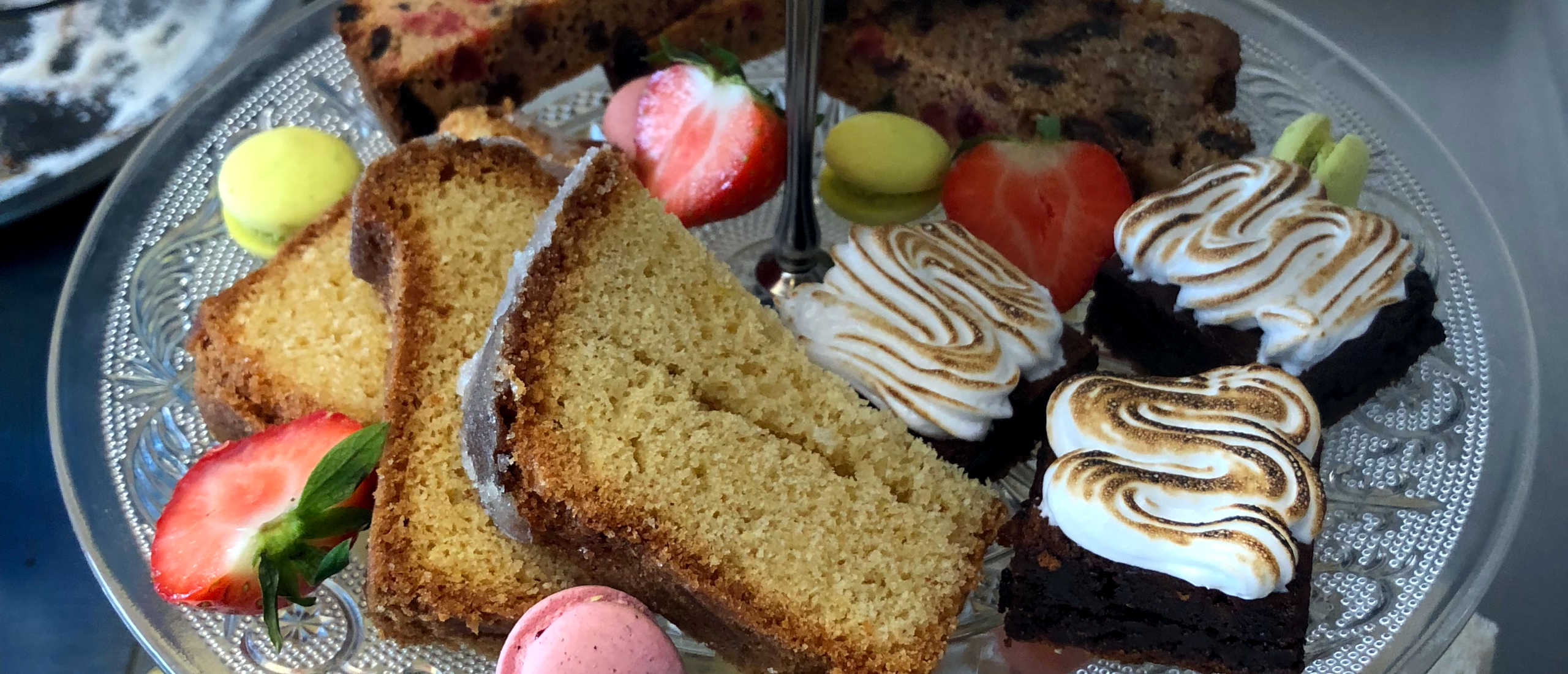 Selection of cakes for Afternoon Tea at Mackays Hotel