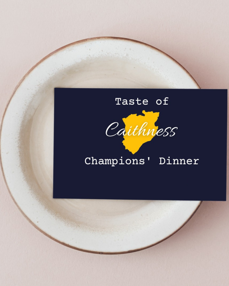 Plate with an invitation to the Champions' Dinner at Mackays Hotel
