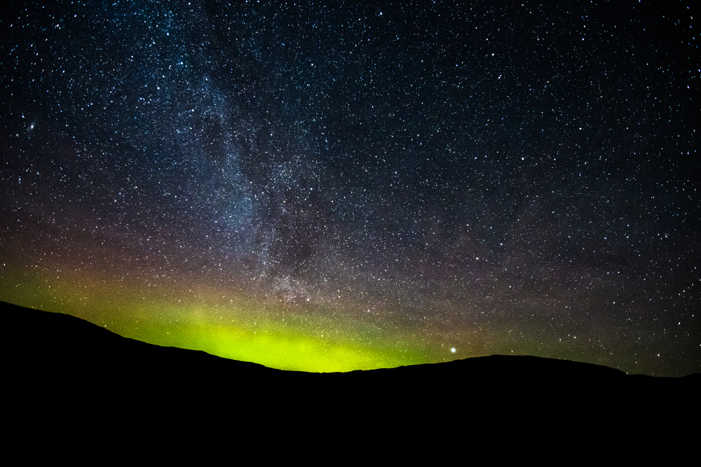 Northern Lights Over Scottish Highlands